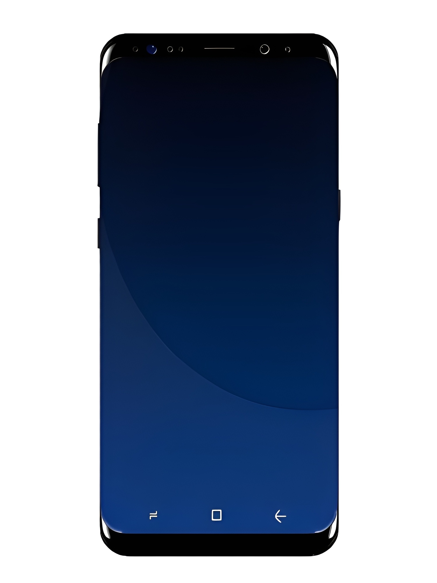 Here's an alt tag for the image: Dark blue smartphone display.